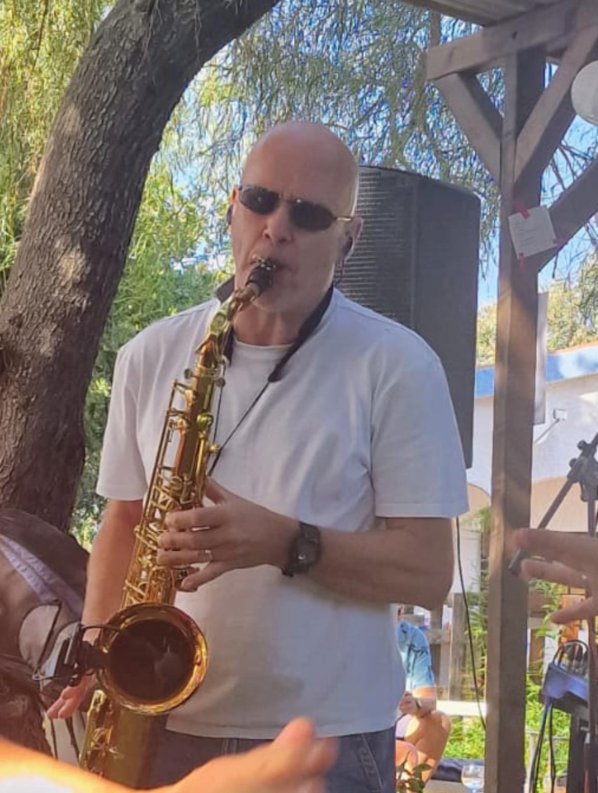 Rob Lane on the saxophone
